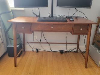 Brown Desk with 3 Draws Brown