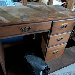 Antique Desk Real Wood