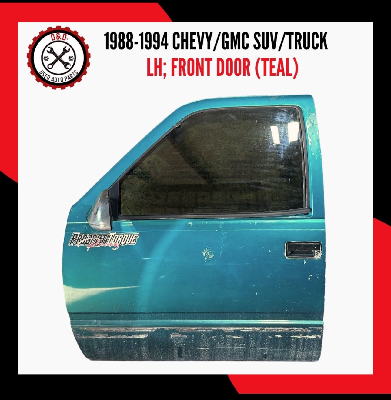 88 - 98 Chevy Silverado: LH Front Door (teal Green)