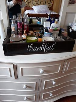 Custom Solid 22x14 Wood Tray/Organizer. Made Of Pallet. Choice Of Different Color Stains.