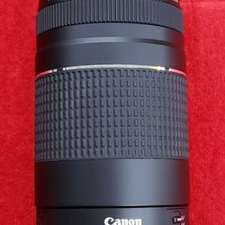 Canon EF 75-300mm f/4-5.6 III Telephoto Zoom Lens For Canon DSLR Camera - with Front & Rear Caps - Black - Auto & Manual - Working 