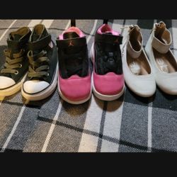 Toddler shoes bundle Jordans,Converse ,Bebe