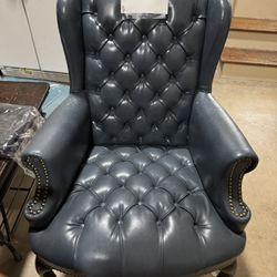 Blue Leather Chair 