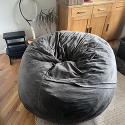 Large Gray Beanbag 