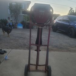 Electric Concrete Vibrator on Wheeled Cart