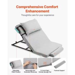 941# Electric Lifting Backrest for Bed, 300 lbs Capacity, 4-68° Adjustable Lifting Bed Backrest, with Headrest & Legrest, Machine Washable for Cleanin