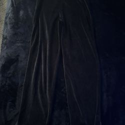 Black velour sweatpants Charter club