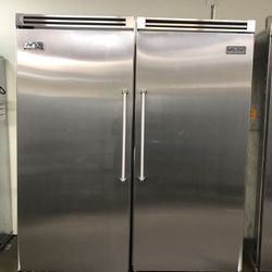 Viking 72” Wide Stainless Steel Side By Side Refrigerator Columns 