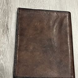 AMITY Brown Leather Bifold Wallet