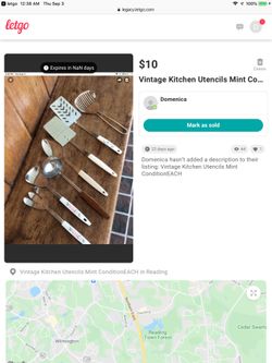 Each/Vintage Kitchen Utensils Mint Condition