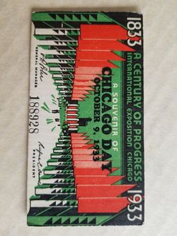 Souvenir Ticket from 1933 Worlds Exposition in Chicago