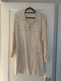 Long sleeve linen dress