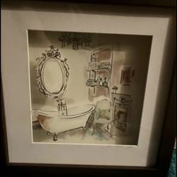 Two  bathroom pictures