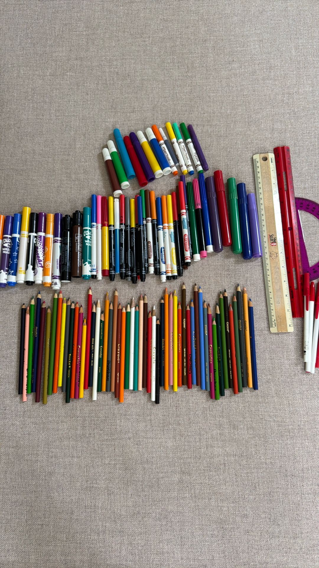 Markers /Colored Pencils /rulers/ red Pens School Supplies Art Supplies Craft Supplies