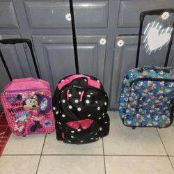 3 DISNEY STYLE CHILD CARRYON LUGGAGE $19 EACH