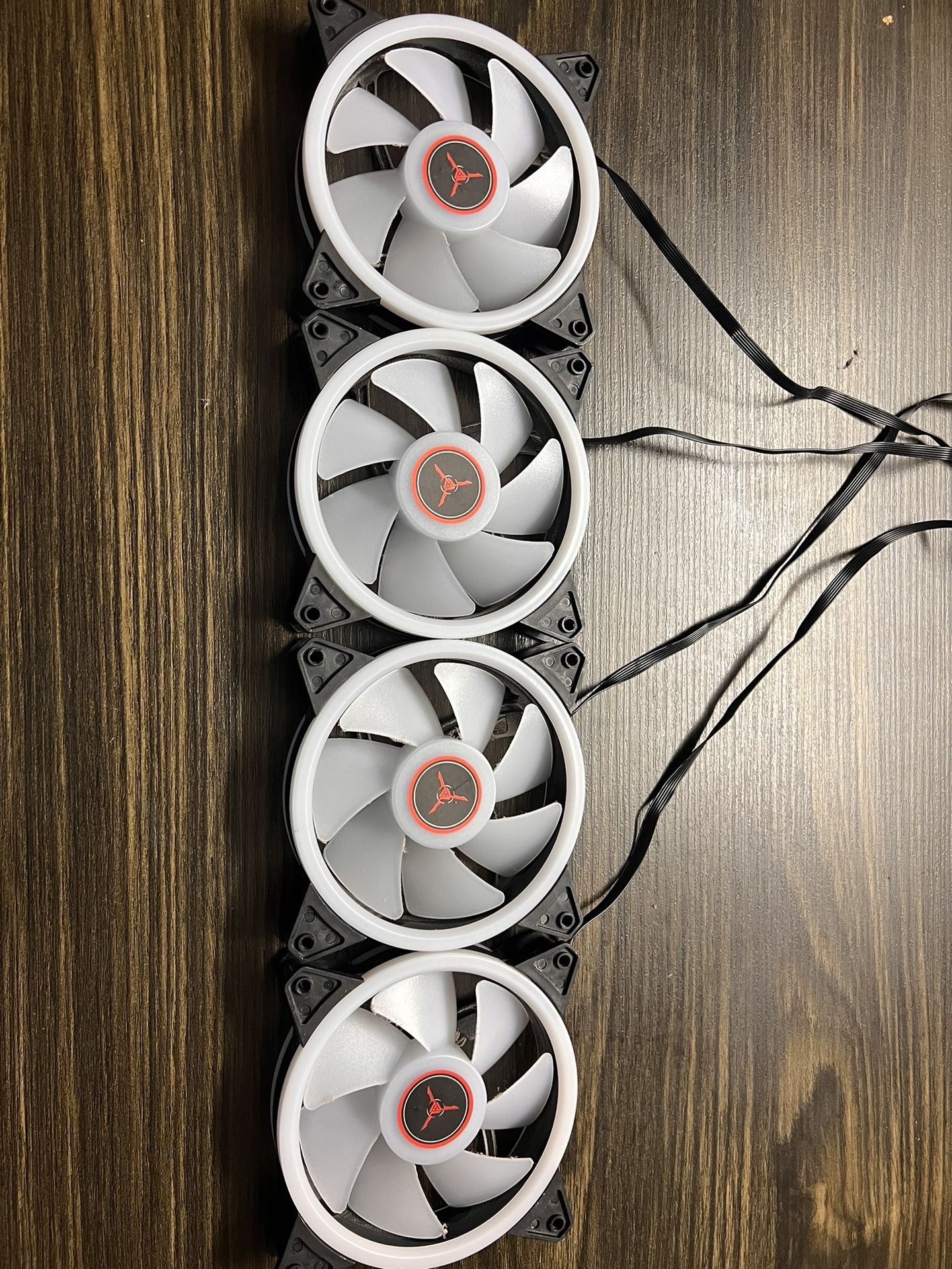 Skytech Gaming ARGB 120mm Halo Style 4 Fan Set With Controller And Cables PC