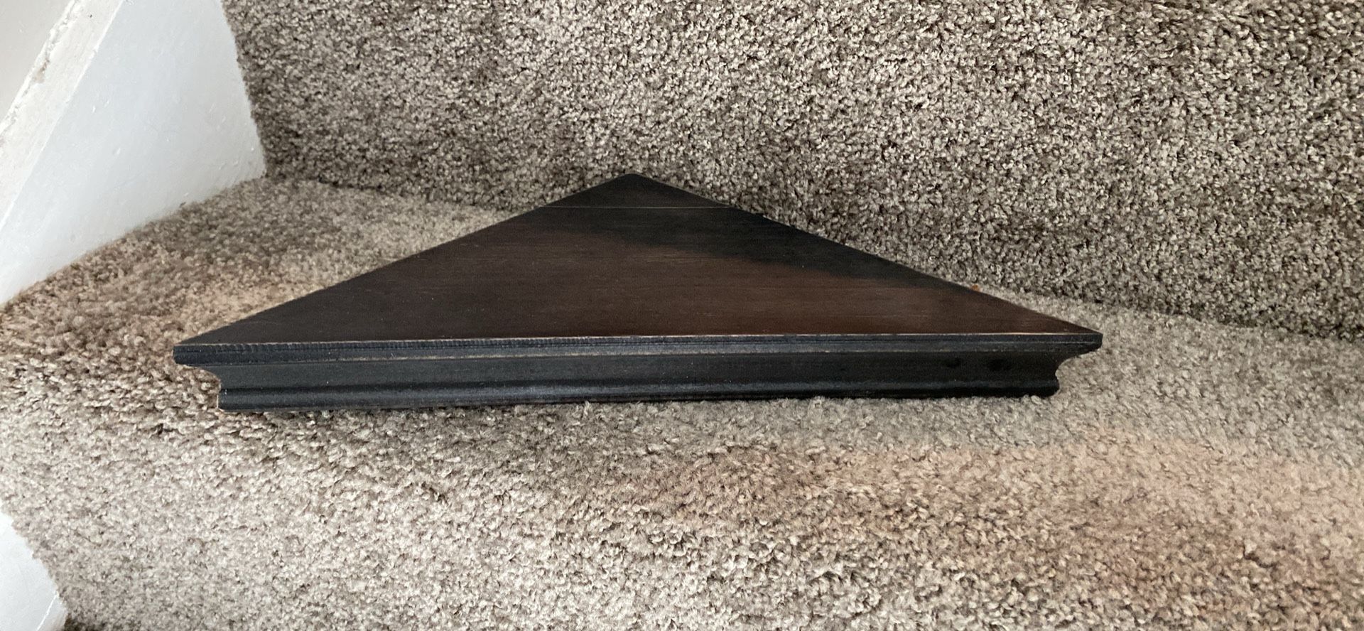 3 Black Floating Corner Shelves