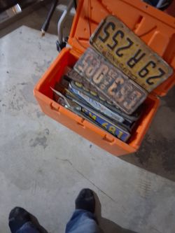 Antique license plates