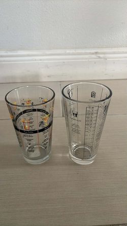 Cocktail Recipe Mixing Glasses Set of 2