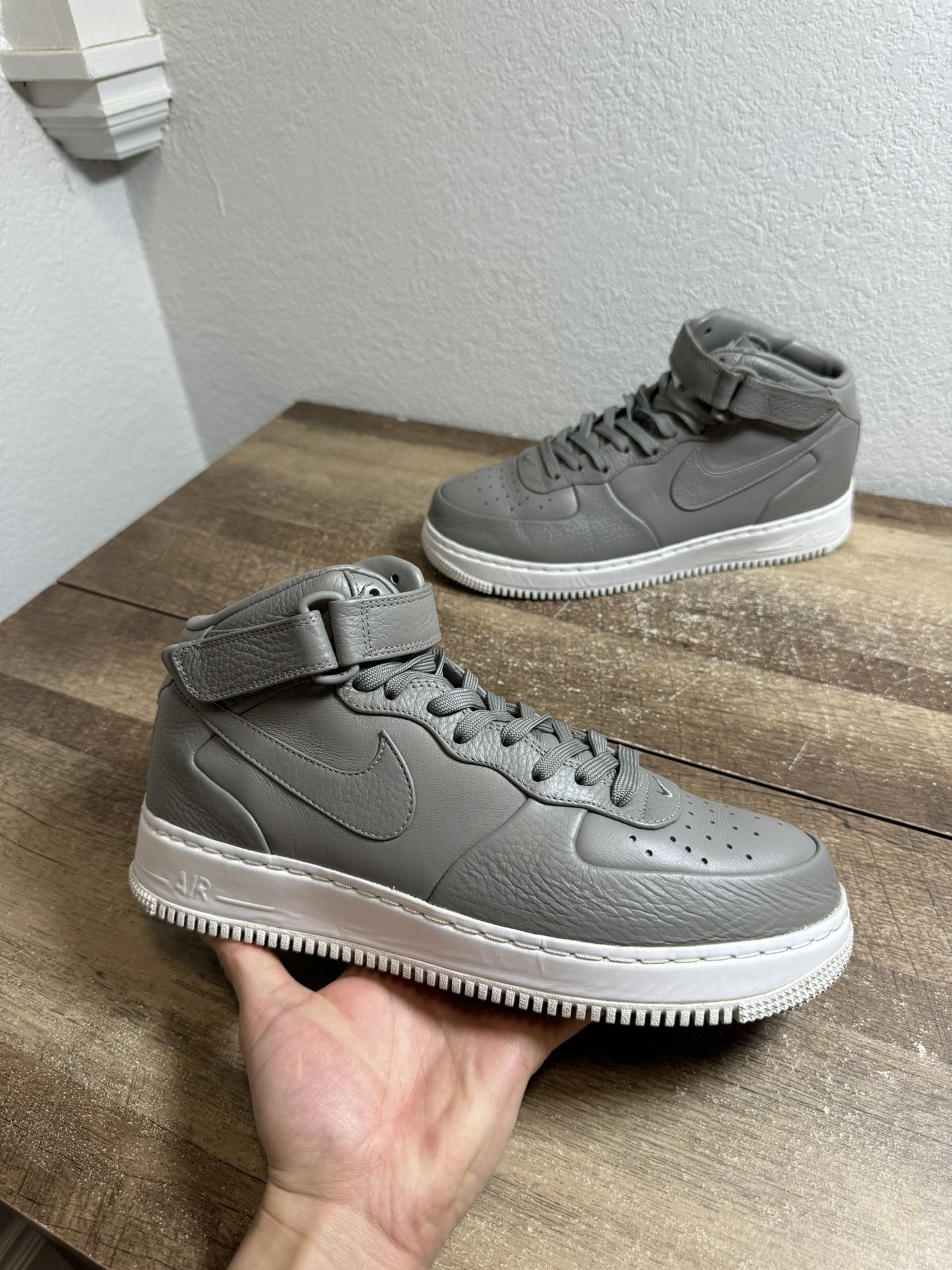 Nike Lab Air Force 1 Mid Mens Size 10.5 Light Charcoal Gray 819677-001