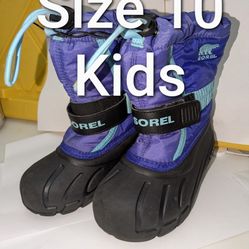 Sorel Size 10 Kids Snow Winter Rain Boots