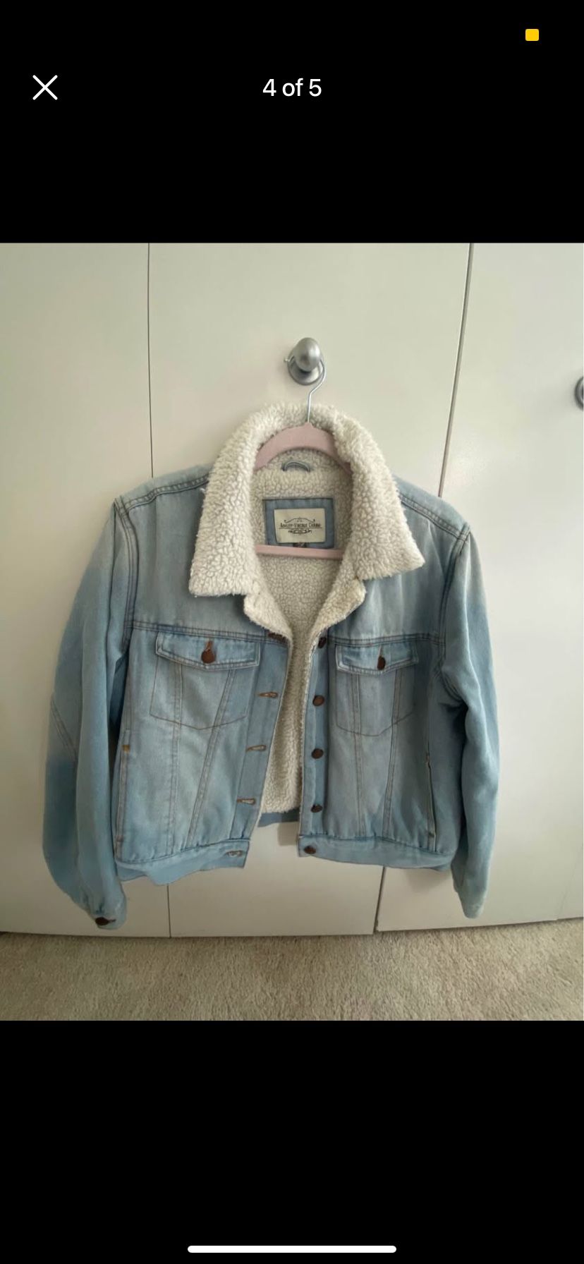 Vintage Fleece Jean Jacket - Size M - $30