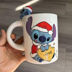 Lilo And Stich Ceramic Coffee Mug (Santa Hat) Christmas Mug