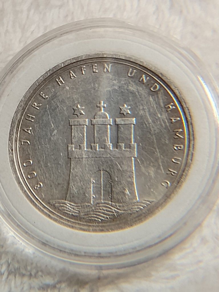 1989 Silver German 10 Deutsche Mark