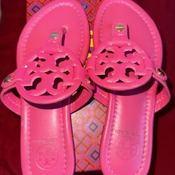 Hot Pink Tory Burch Miller Sandals
