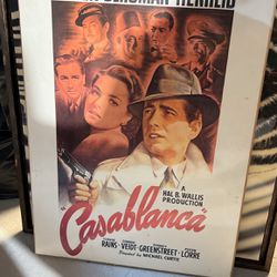 Casablanca Wooden Movie Poster 