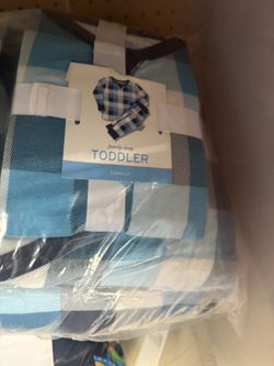 Blue Plaid Pajama Sets - 3x 2x Small Adult 4t & 3 T Available 