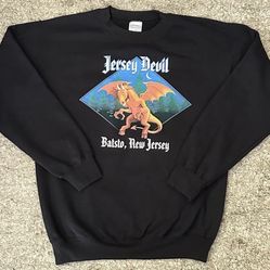 Gildan Activewear Ultrablend Men’s S Black Jersey Devil Graphic L/S Sweatshirt