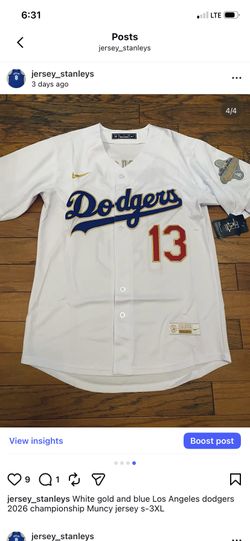 White Los Angeles Dodgers Muncy Champions Jersey
