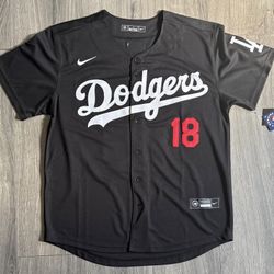 Los Angeles Dodgers Yamamoto Black Jersey 