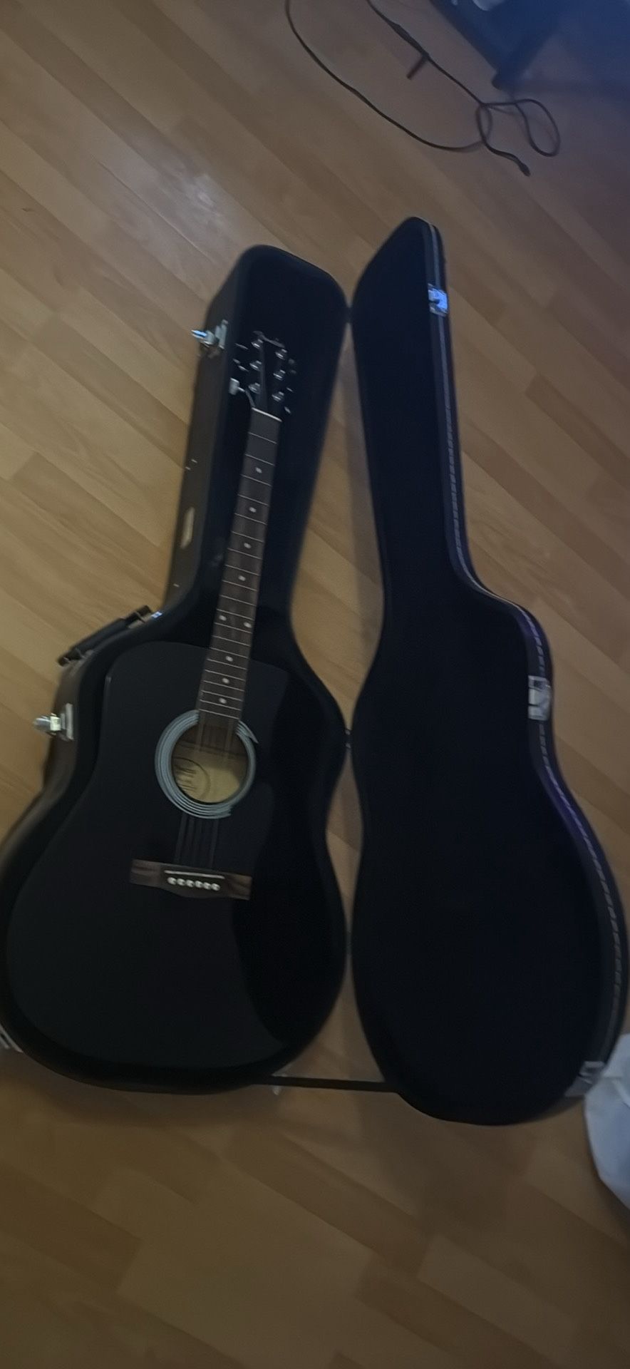 acoustic guitar with case