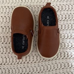 Carters Brown slip On Shoes Size 4