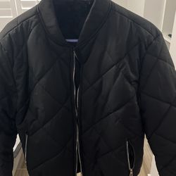 Shein Men Quilted Bomber Jacket