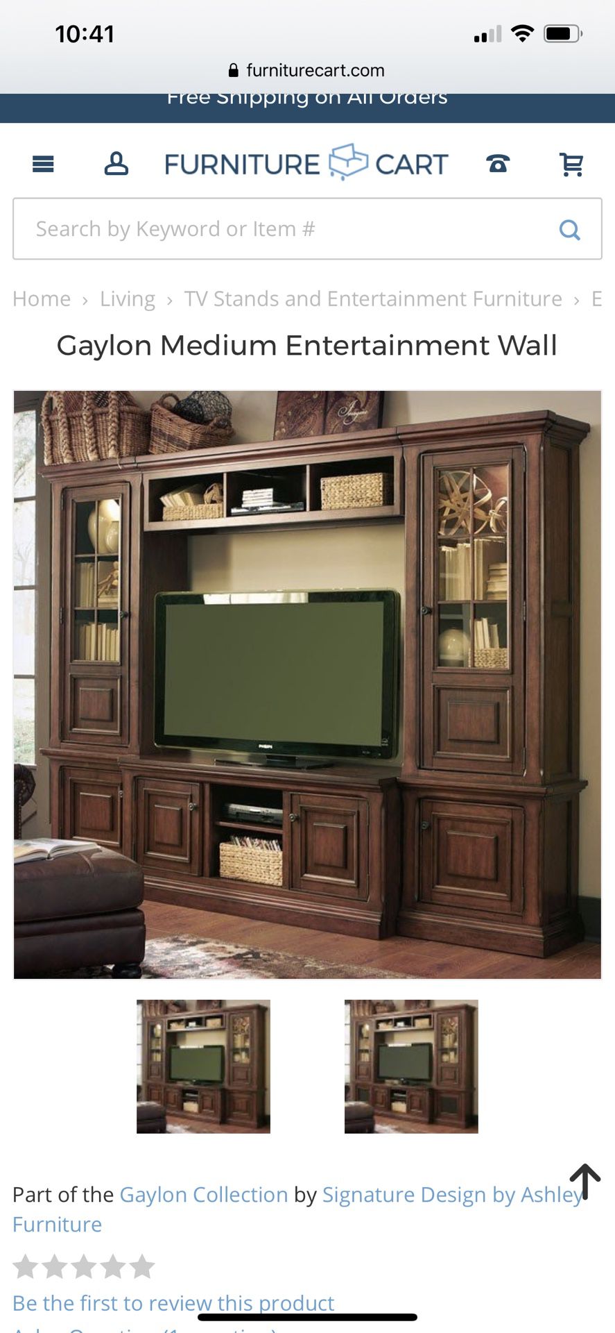 All wood entertainment center