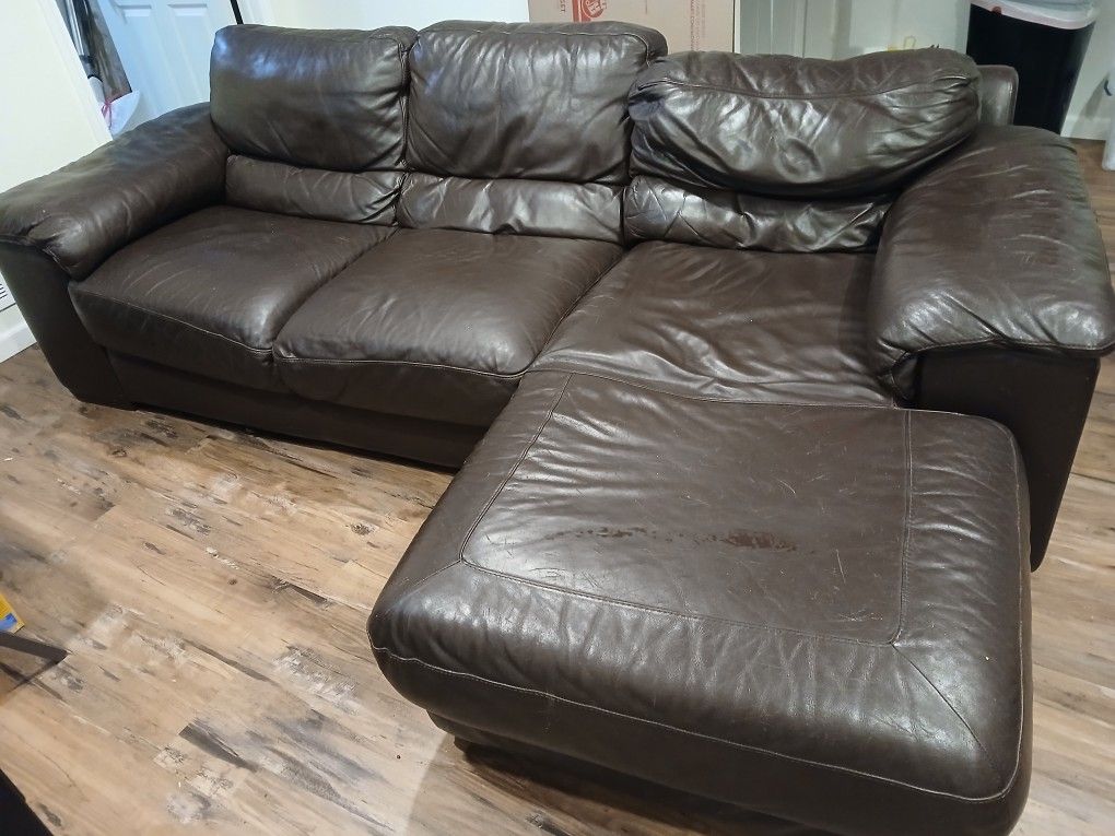 4 Piece Leather Sectional- OBO