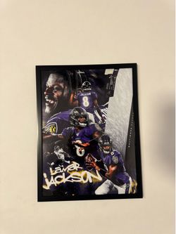 12'x16'in Framed Lamar Jackson Poster