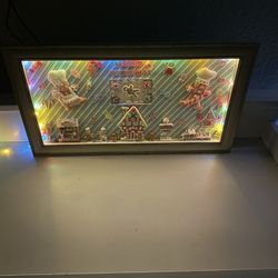 Light-up Gingerbread Christmas Shadow Box Picture Frame