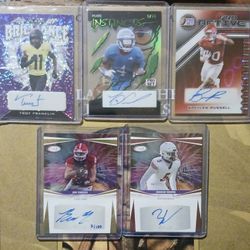 Really Nice Lot Of 5 Football Auto, Numbered Cards NM/ Better
