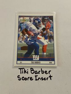 Tiki Barber New York Giants All-Pro RB Score Short Print Insert Card.