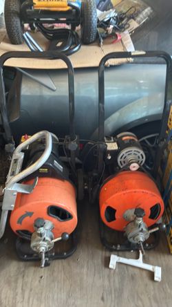 RIDGID K-400 Drain Cleaning Snake Auger 120-Volt Drum Machine with C-32IW 3/8 in. x 75 ft. Cable + 4