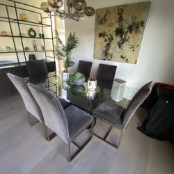 Glass Dining Table 70’s 80’s style