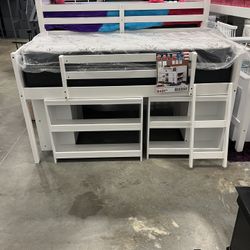 Five Piece Twin Storage Bed Set