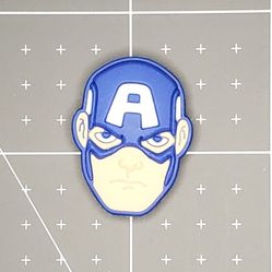 Captain America Face Croc Charm