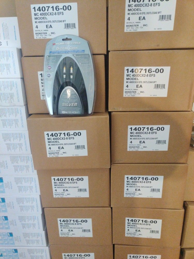 200 Γ Monster Cable 400DCX2-8 Ft. Wholesale Lot