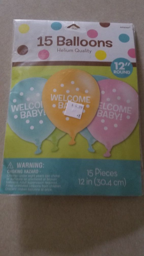 Welcome baby balloons