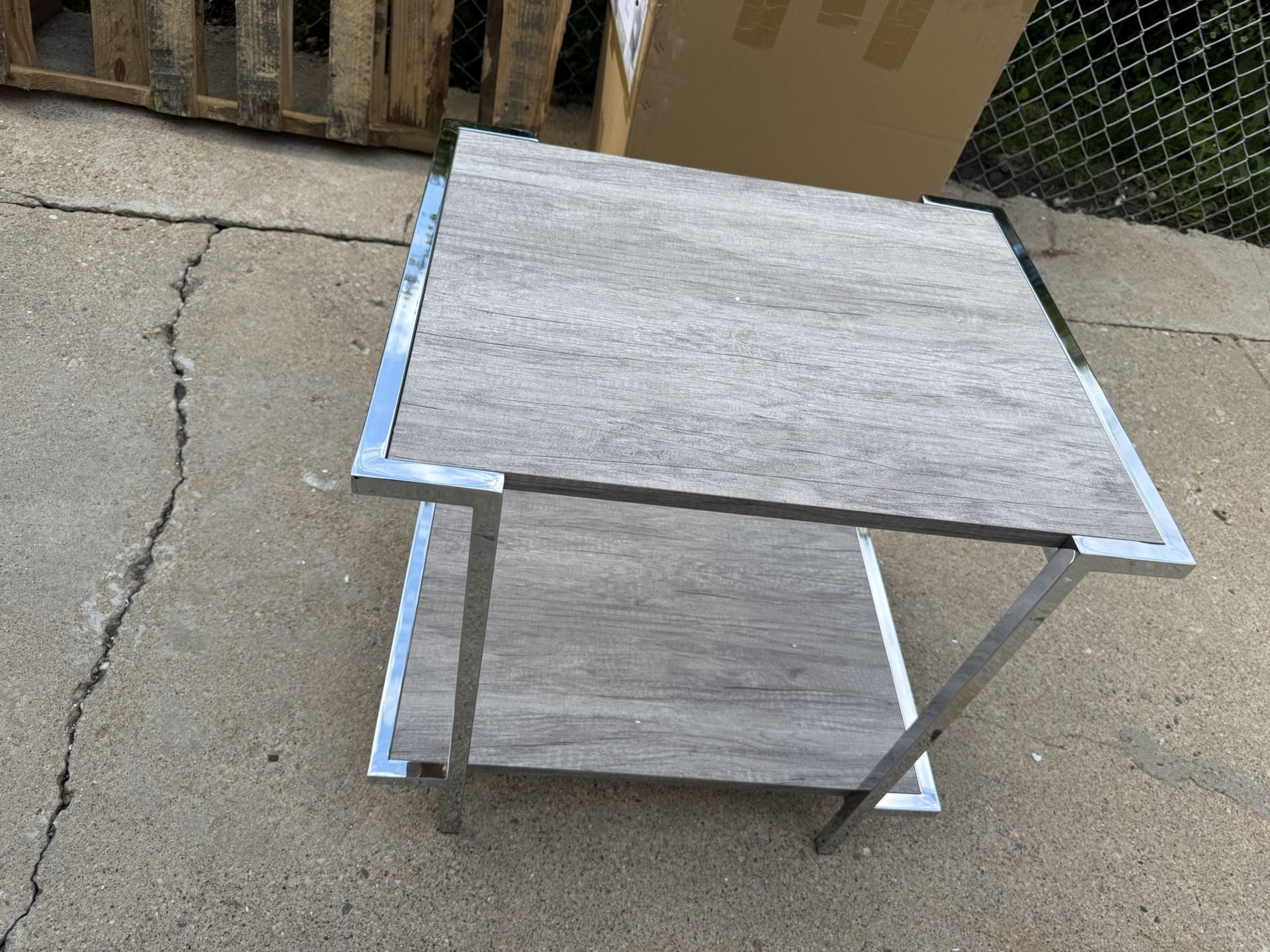 Chairside Table with Shelf